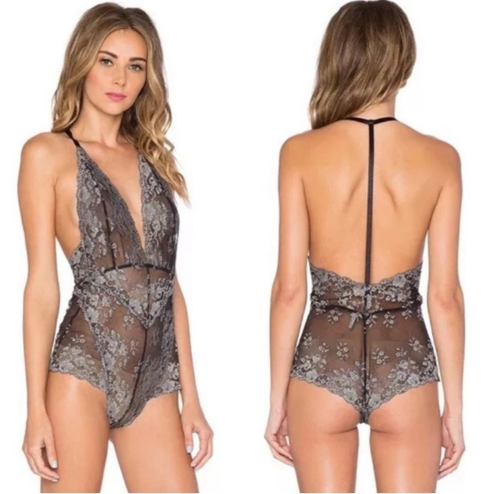 💕 NWT Free People • Bodysuit Too Cute Black